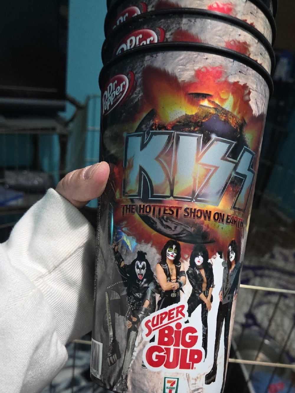 Kiss Concert Super Big Gulp Cup with Red, Black and Orange Graphics